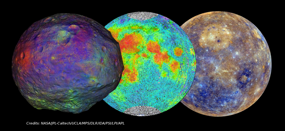 Deciphering Compositional Processes in Inner Airless Bodies of our Solar System