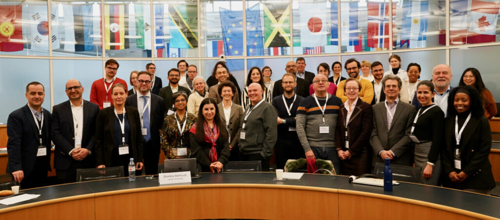 Group photo of the interdisciplinary conference participants including ISSI Director Maurizio Falanga. (Image source: World Trade Institute, WTI)