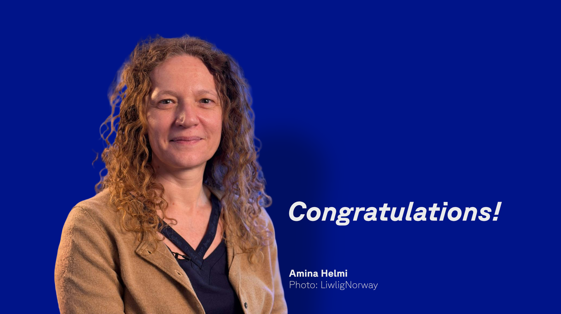 Amina Helmi, congratulations from ISSI for the Kavli Prize. Picture by LiwligNorway