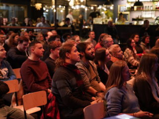 Astronomy on Tap, Bern. Picture by AoT Bern, Ruben Tandon and Brian Magee.