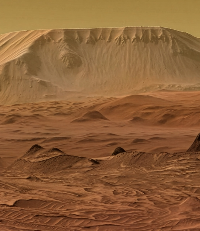 High-resolution visualisation of the Martian surface showing the inside of Candor Chasma, a canyon in Valles Marineris. Image credit: OpenSpace/YouTube