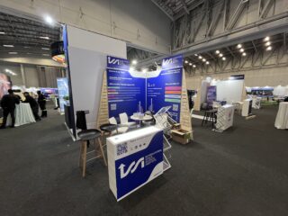The empty ISSI booth before the big visitor storm.