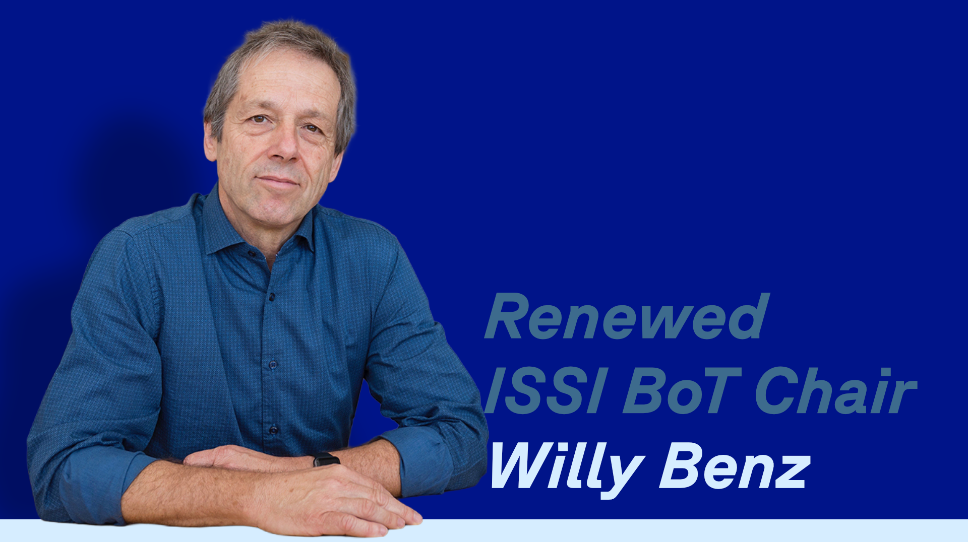 Willy Benz renewed as ISSI Board of Trustees Chair. Photo by Adrian Moser.