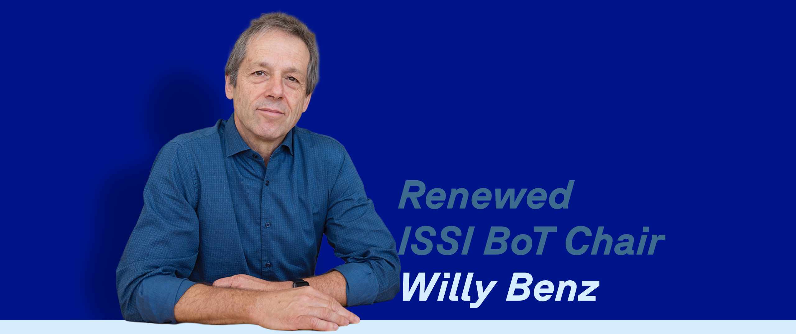 Willy Benz renewed as ISSI Board of Trustees Chair. Photo by Adrian Moser.