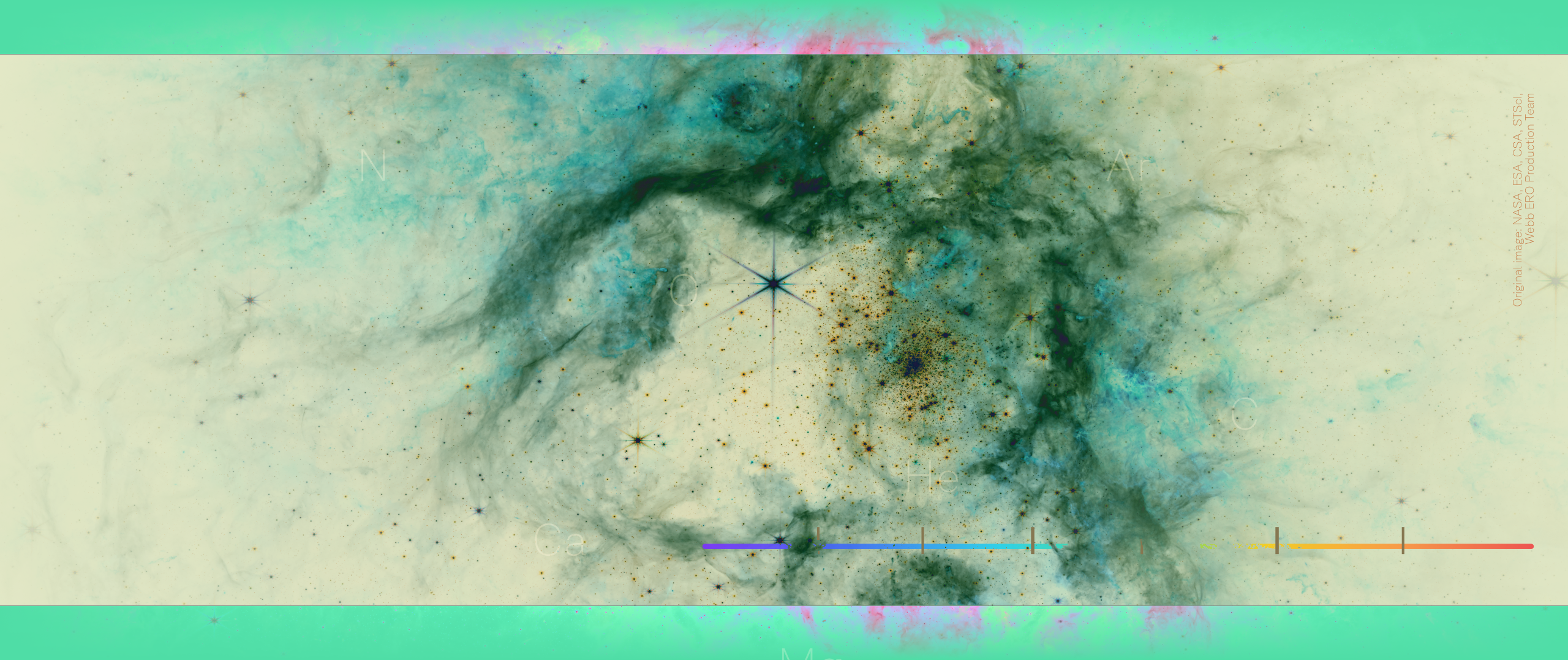 Graphic design by Fabio Crameri, based on original image: NASA, ESA, CSA, STScI, Webb ERO Production Team