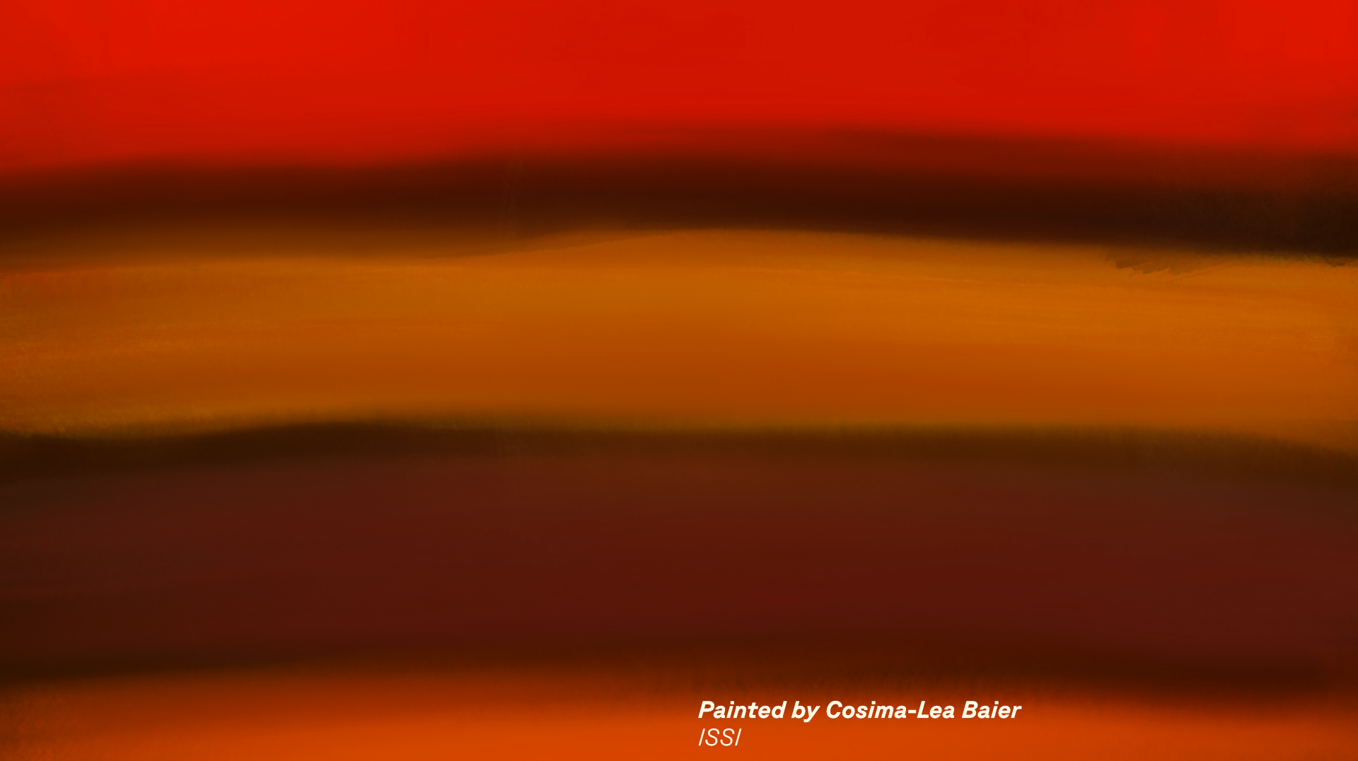 Painting of smooth, "diffusive-looking" observational signature by Cosima-Lea Baier, ISSI.