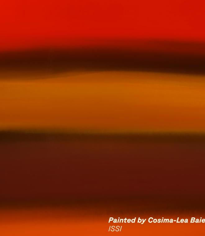 Painting of smooth, "diffusive-looking" observational signature by Cosima-Lea Baier, ISSI.