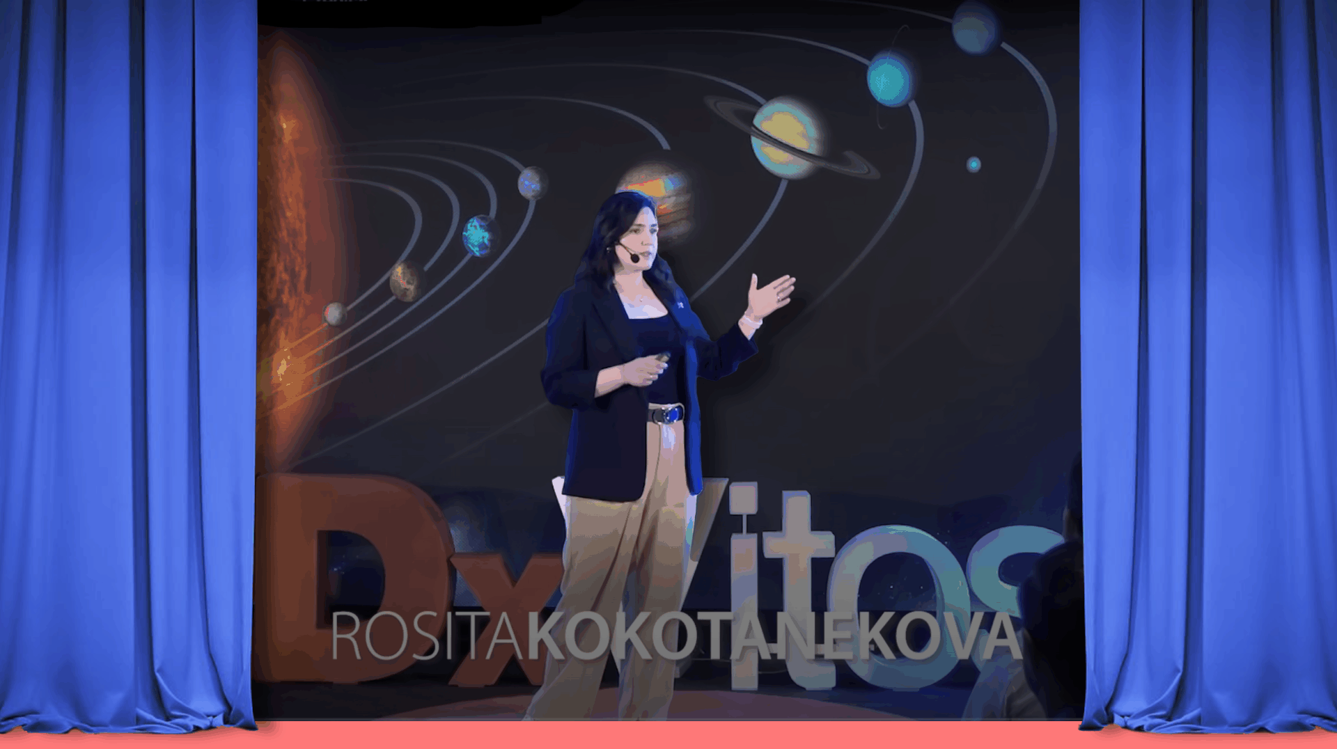 Illustration of a snapshot of the TEDxVitosha presentation presentation by Dr. Rosita Kokotanekova, Planetary Science Discipline Scientist at ISSI.