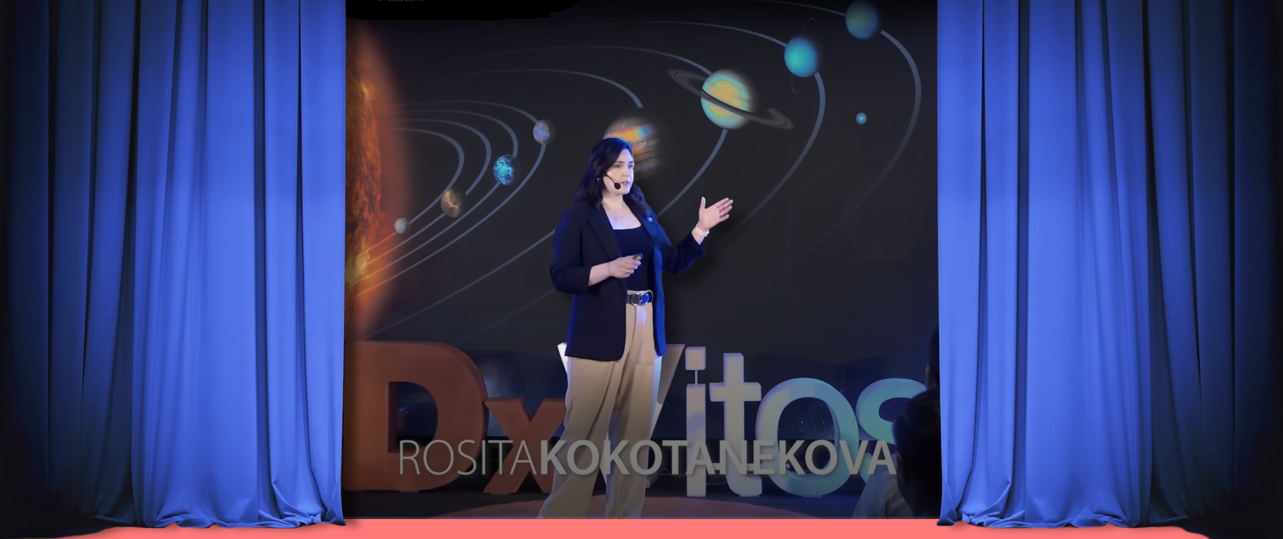 Illustration of a snapshot of the TEDxVitosha presentation presentation by Dr. Rosita Kokotanekova, Planetary Science Discipline Scientist at ISSI.
